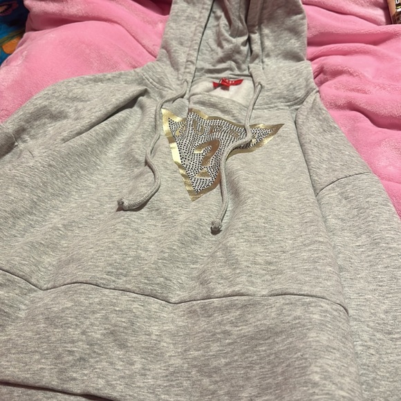 Guess logo hoodie grey & gold - Picture 2 of 7